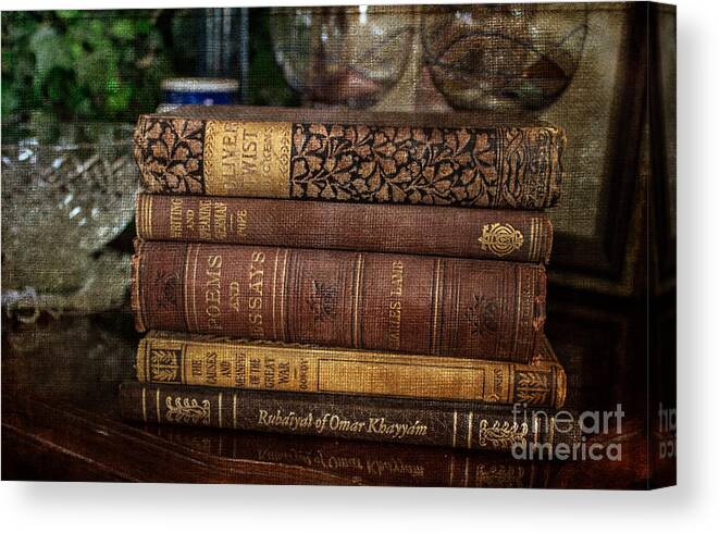 Old Book Canvas Print featuring the photograph From My Library by Arlene Carmel