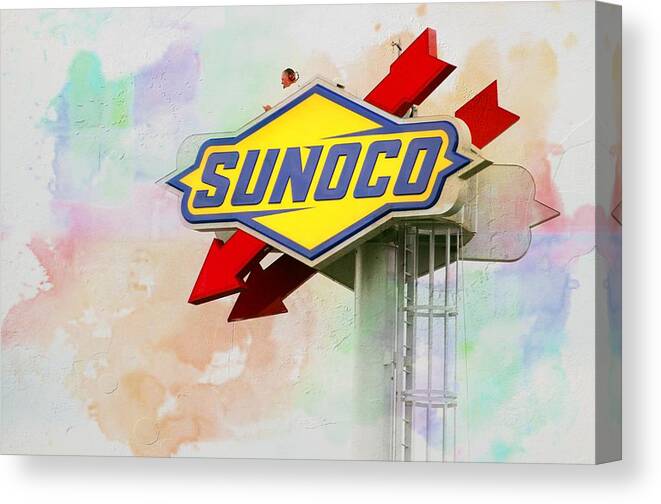 Daytona Beach Races Canvas Print featuring the photograph From The Sunoco Roost by Alice Gipson