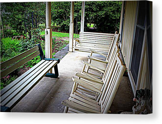 Front Porch Canvas Print featuring the photograph Front Porch by Beth Vincent