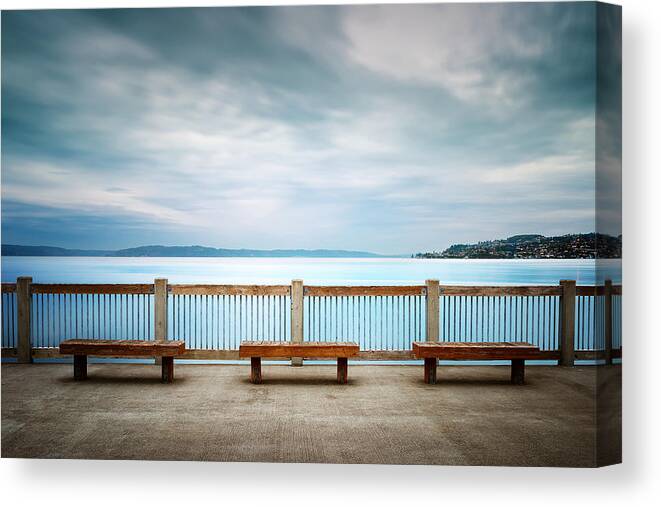 Commencement Bay Canvas Print featuring the photograph Front Row Seating by Ryan Manuel