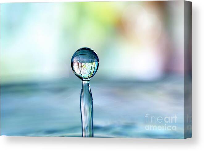 Water Canvas Print featuring the photograph Frozen by Darren Fisher