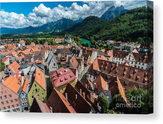 Fussen Canvas Print featuring the photograph Fussen - Bavaria - Germany by Gary Whitton