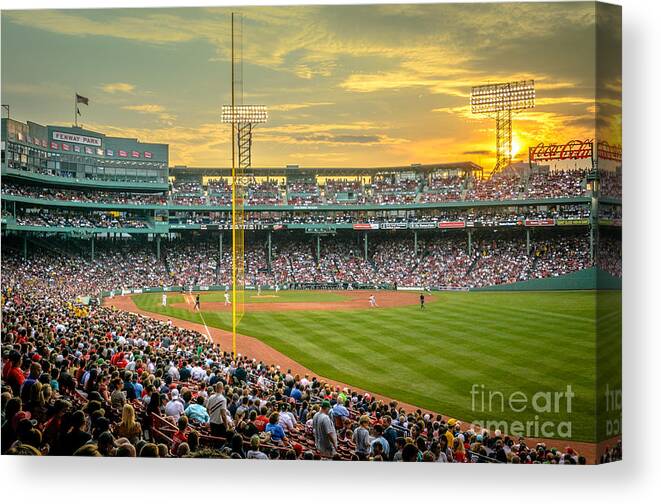 Massachusetts Canvas Print featuring the photograph Fenway Park by Mike Ste Marie