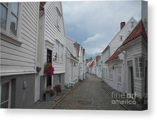 Scandinavian Canvas Print featuring the photograph Gamle Stavanger Norway 3 by Amanda Mohler