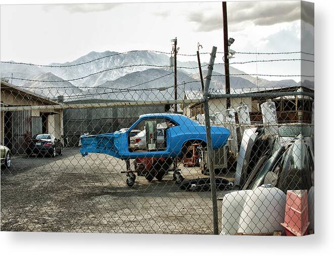 Palm Springs Canvas Print featuring the photograph GARAGE DAYS Palm Springs CA by William Dey