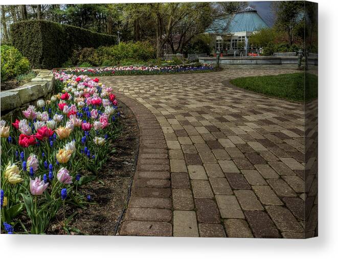 Gardens Canvas Print featuring the photograph Gardens in the Park by David Dufresne