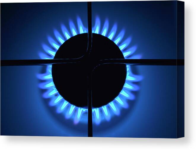 Natural Gas Canvas Print featuring the photograph Gas Flame by Raimund Linke