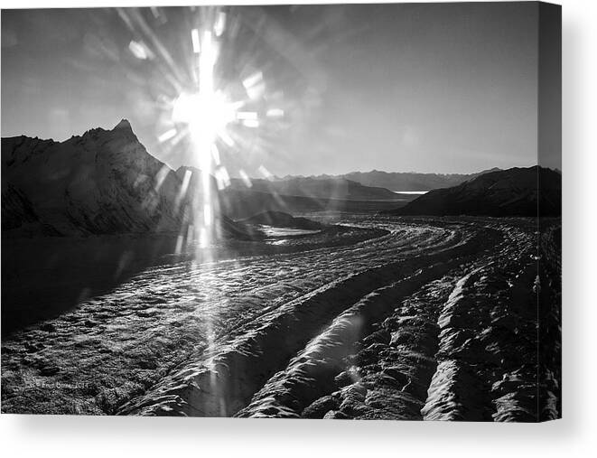 Alaska Canvas Print featuring the photograph Gates Glacier 2 by Fred Denner