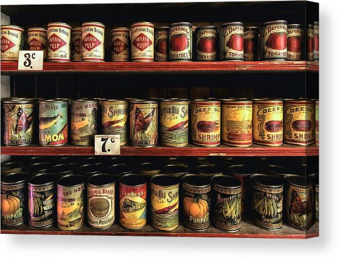 Tin Canvas Print featuring the photograph General Store 1 by Nigel R Bell