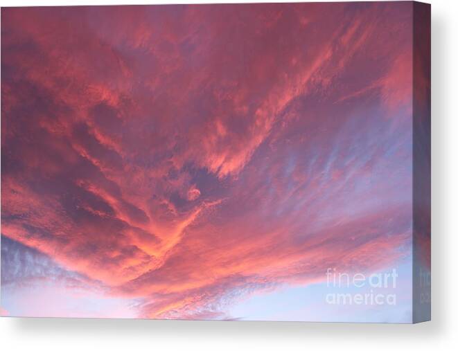 Clouds Canvas Print featuring the photograph Gentle Sky by Krissy Katsimbras