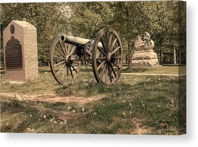 Cannon Canvas Print featuring the photograph Gettysburg Cannon  by Dyle  Warren