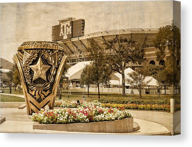 Texas A&m Canvas Print featuring the photograph Gig'Em by Dave Files