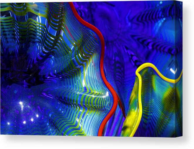  Canvas Print featuring the photograph Glass Abstract One by Raymond Kunst