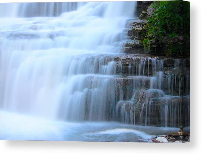 Art Prints Canvas Print featuring the photograph Glen Falls by Nunweiler Photography