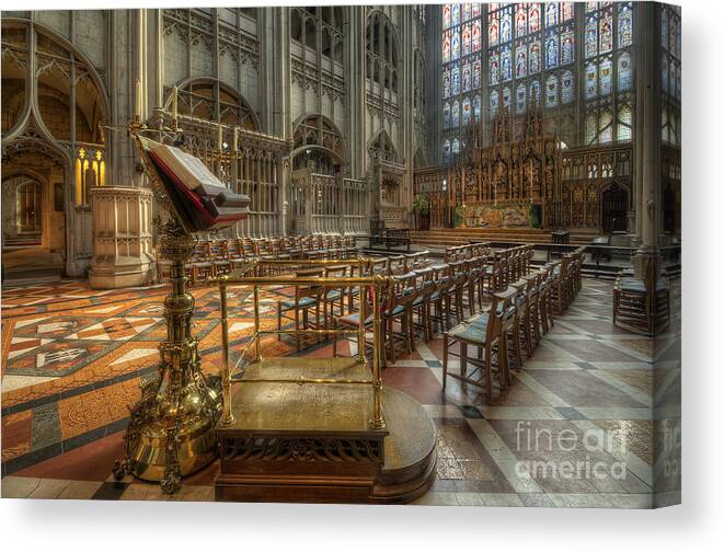 Hdr Canvas Print featuring the photograph Gloucester Cathedral 4.0 by Yhun Suarez