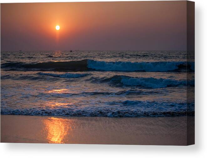 Sunset Canvas Print featuring the photograph Goan Sunset 1. India by Jenny Rainbow