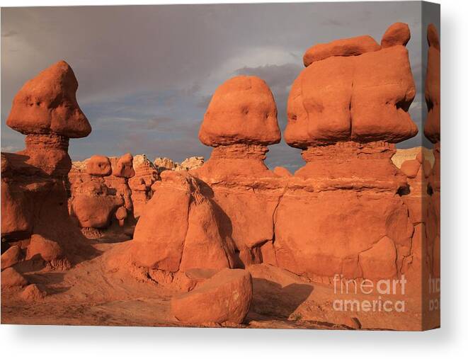 Goblin Valley Canvas Print featuring the photograph Goblin Valley Formations by Adam Jewell