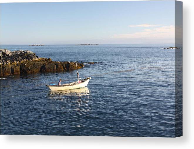 Fishing Canvas Print featuring the photograph Going To Work by Jean Macaluso