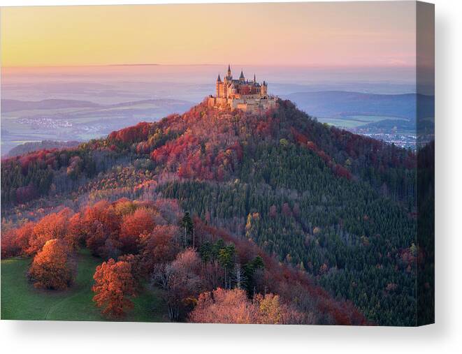 Castle Canvas Print featuring the photograph Golden Autumn Evening by Daniel F.