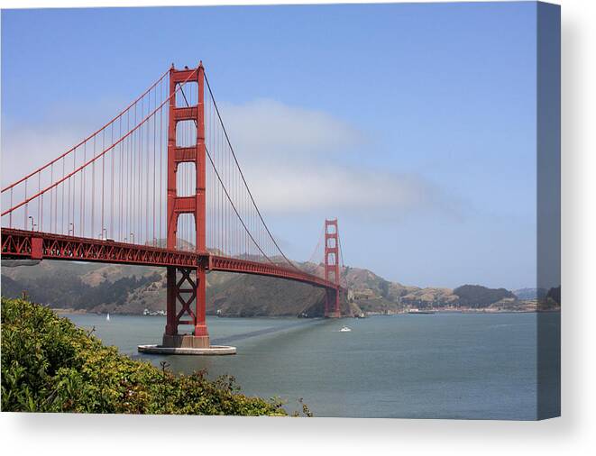 Golden Gate Bridge - Ann Van Breemen Canvas Print featuring the photograph Golden Gate Bridge by Ann Van Breemen