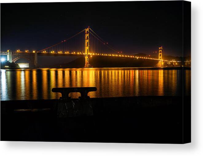 Landscape Canvas Print featuring the photograph Golden Gate by Steven Reed
