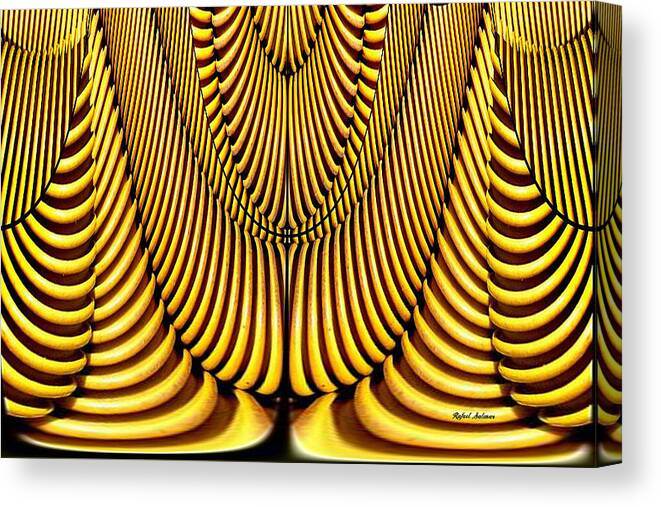 Golden Slings Canvas Print featuring the painting Golden Slings by Rafael Salazar