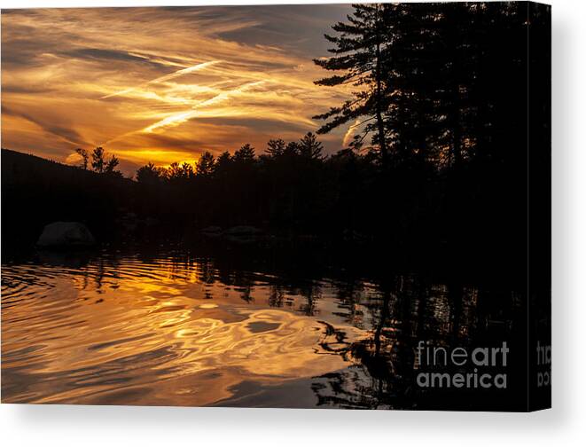 Water Canvas Print featuring the photograph Golden Water by Jane Axman