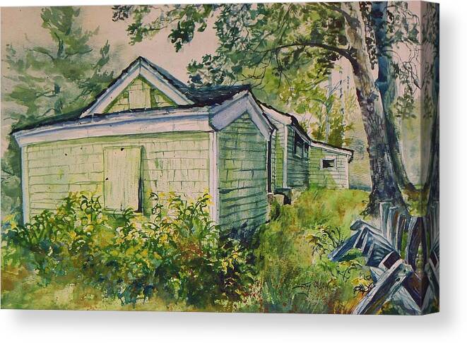 Summer Camp Canvas Print featuring the painting Goldenrod by Joy Nichols