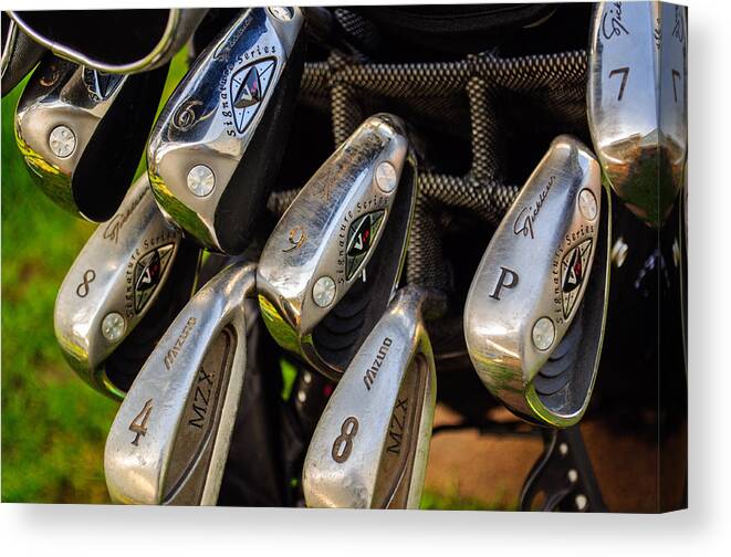Golf Canvas Print featuring the photograph Golf Clubs by Tikvah's Hope