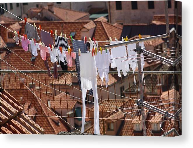 Laundry Canvas Print featuring the photograph Good Day for Laundry by Jill Myers