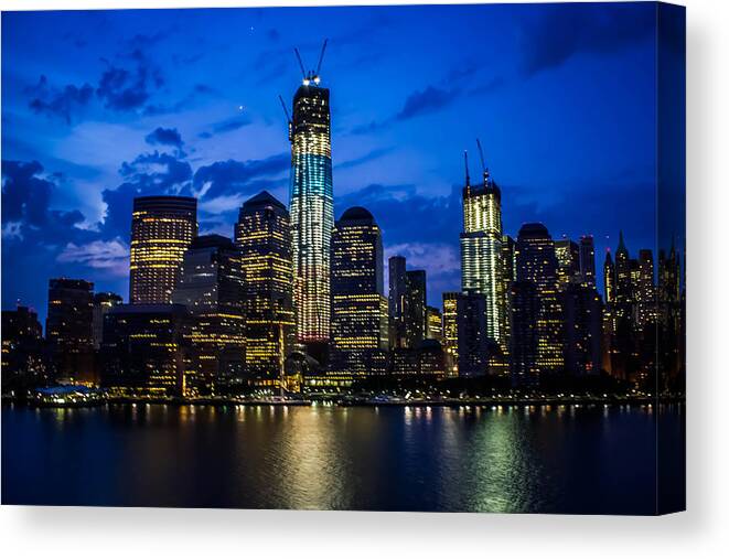 New York City Canvas Print featuring the photograph Good Night, New York by Sara Frank