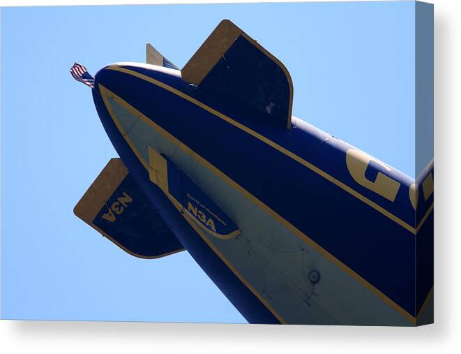 Goodyear Canvas Print featuring the photograph Good Year Blimp N3A by David Dufresne
