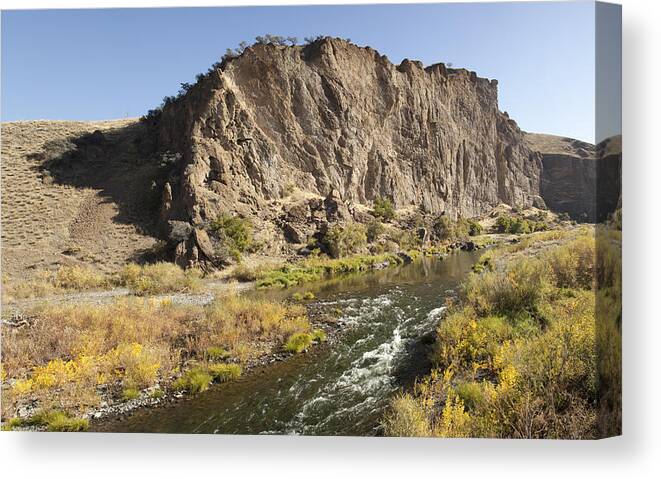 Feb0514 Canvas Print featuring the photograph Goose Rock Above John Day River Oregon by Michael Durham
