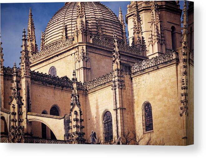 Ancient Canvas Print featuring the photograph Gothic Cathedral by Joan Carroll