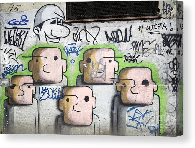 Graffiti Canvas Print featuring the photograph Graffiti Art Rio De Janeiro 5 by Bob Christopher