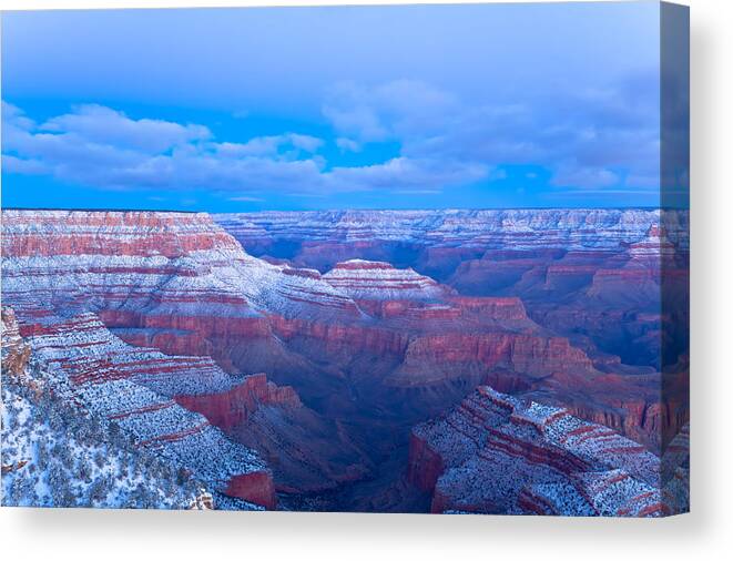 Landscape Canvas Print featuring the photograph Grand Canyon at Dawn by Jonathan Nguyen