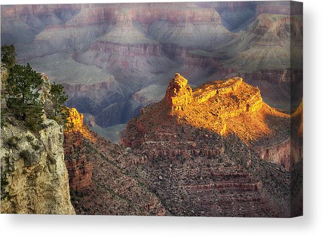 Landscape Canvas Print featuring the photograph Grand Canyon Sun Rise by Michael Hope
