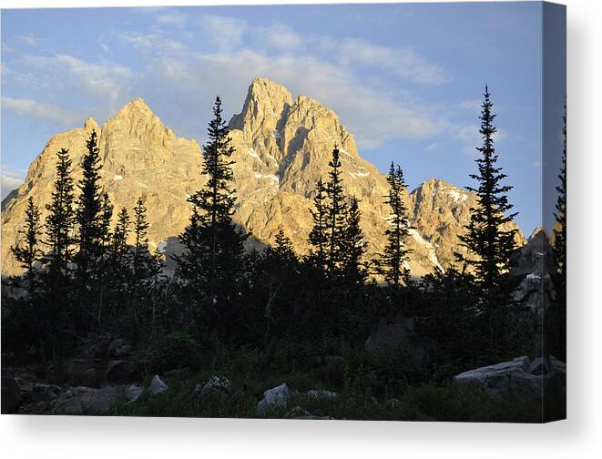 Grand Teton Canvas Print featuring the photograph Grand Teton Backcountry by Bruce Gourley