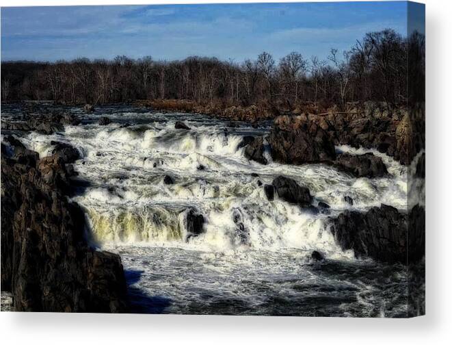 Great Falls Canvas Print featuring the photograph Great Falls by Cathy Shiflett