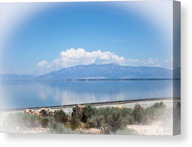 Landscape Canvas Print featuring the photograph Great Salt Lake by Judy Wright Lott