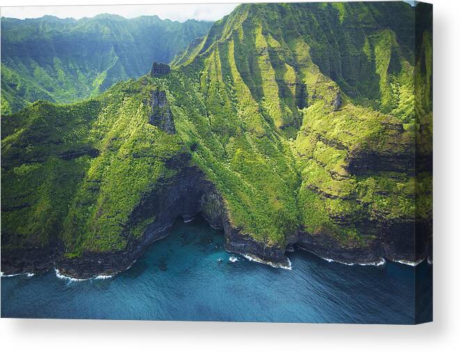 Activity Canvas Print featuring the photograph Green Kauai Cavern by Kicka Witte