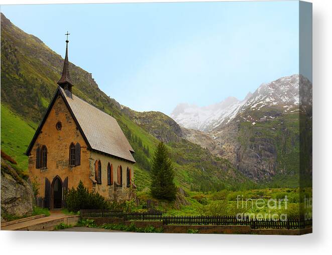 Stelvio Pass Canvas Print featuring the photograph Guardian of the Pass by Alex Dudley
