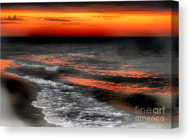 Sunset Canvas Print featuring the photograph Gulf Coast Sunset by Clare VanderVeen