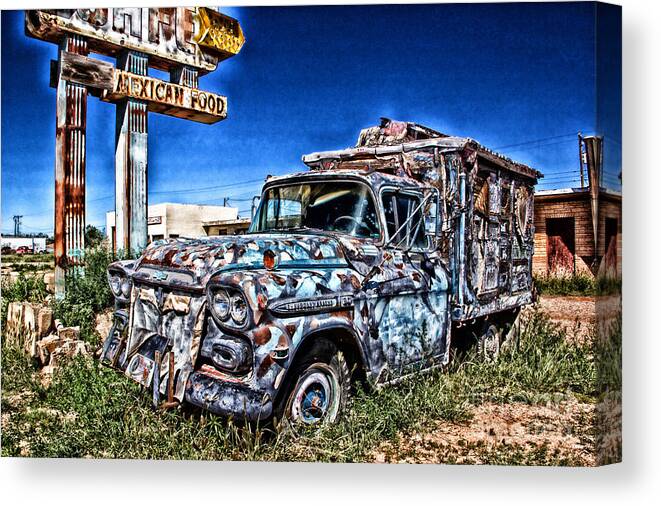 Vintage Trucks Canvas Print featuring the photograph Gypsy Wagon by Jim McCain