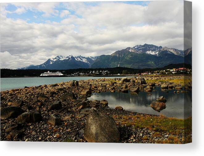 Harbor Canvas Print featuring the photograph Haines Alaska by Gary Gunderson