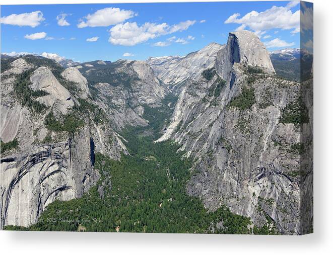 Tranquility Canvas Print featuring the photograph Half Dome And The Tenaya Valley by John Krzesinski (images By John 'k')