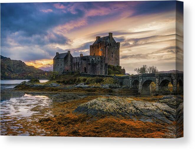 Castle Canvas Print featuring the photograph Halloween Colours by Adrian Popan
