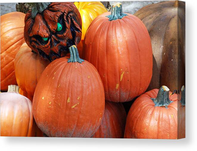 Scary Canvas Print featuring the photograph Halloween Goblin by Aimee L Maher ALM GALLERY