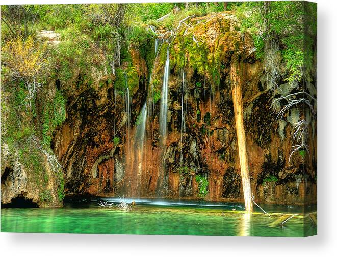 Home Canvas Print featuring the photograph Hanging Lake by Richard Gehlbach