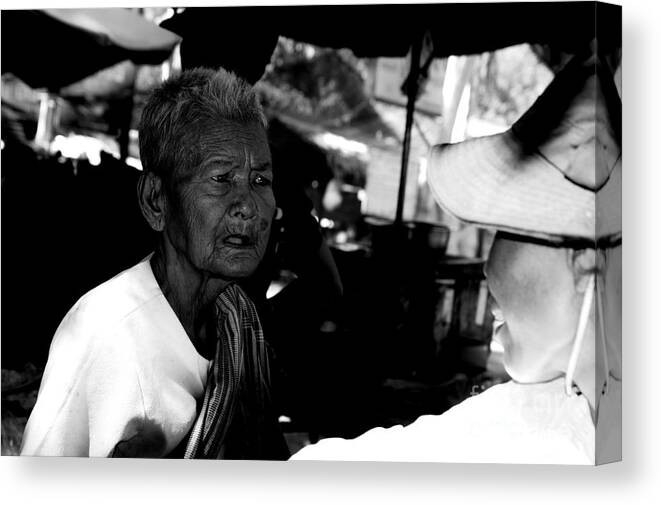 Old Women Canvas Print featuring the photograph Happy Mothers Day by Arik S Mintorogo